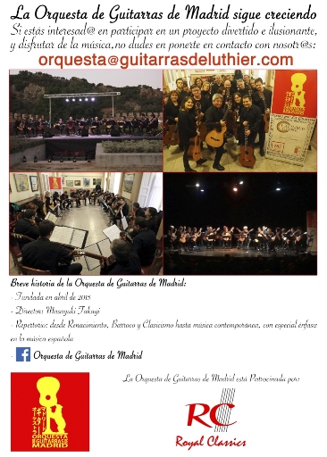 Cartel Orquesta Guitarras Madrid